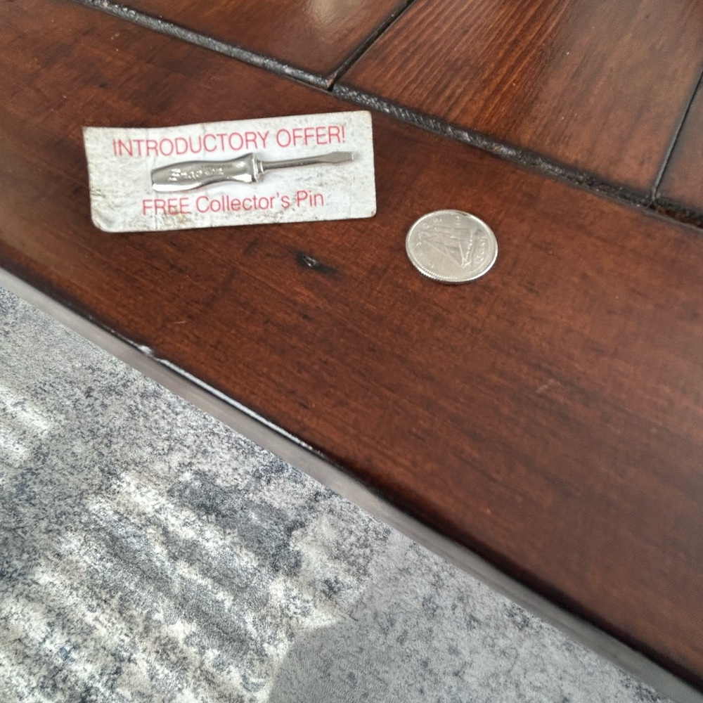 Collector's  Snap-on Silver-tone Pin - Introductory Offer Insert
